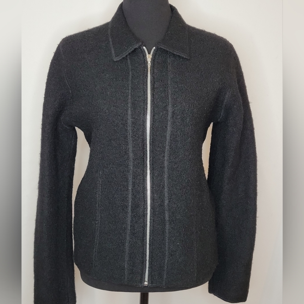 Style & Co. Vintage Full Zip Wool Jacket - Size MP